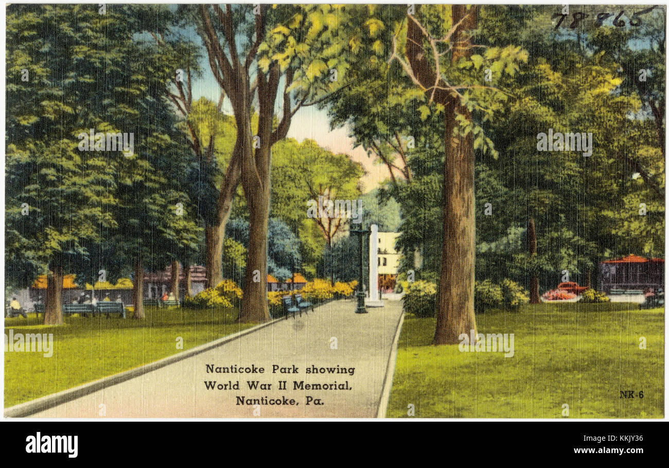 Nanticoke Park showing World War II Memorial, Nanticoke, Pa (78865