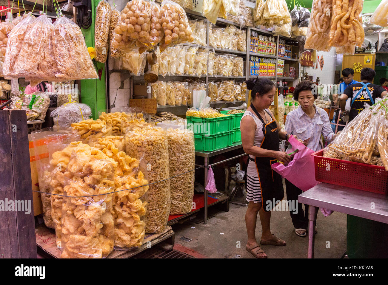 Bangkok, Thailand.  Fish Bladders for Sale in the Chinese Food Market, Chinatown. Stock Photo