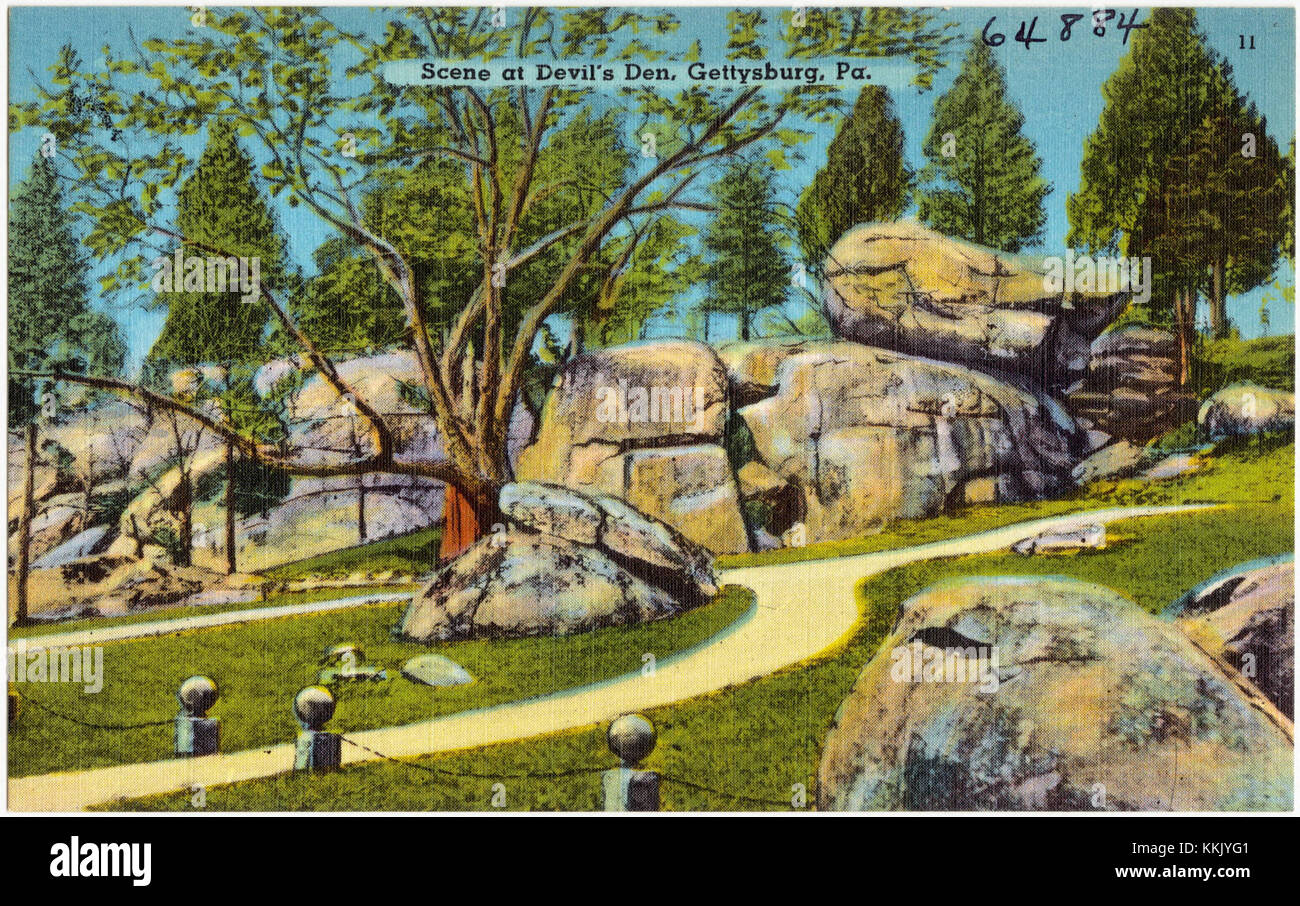 This image captures a historical moment at Devil's Den during the ...