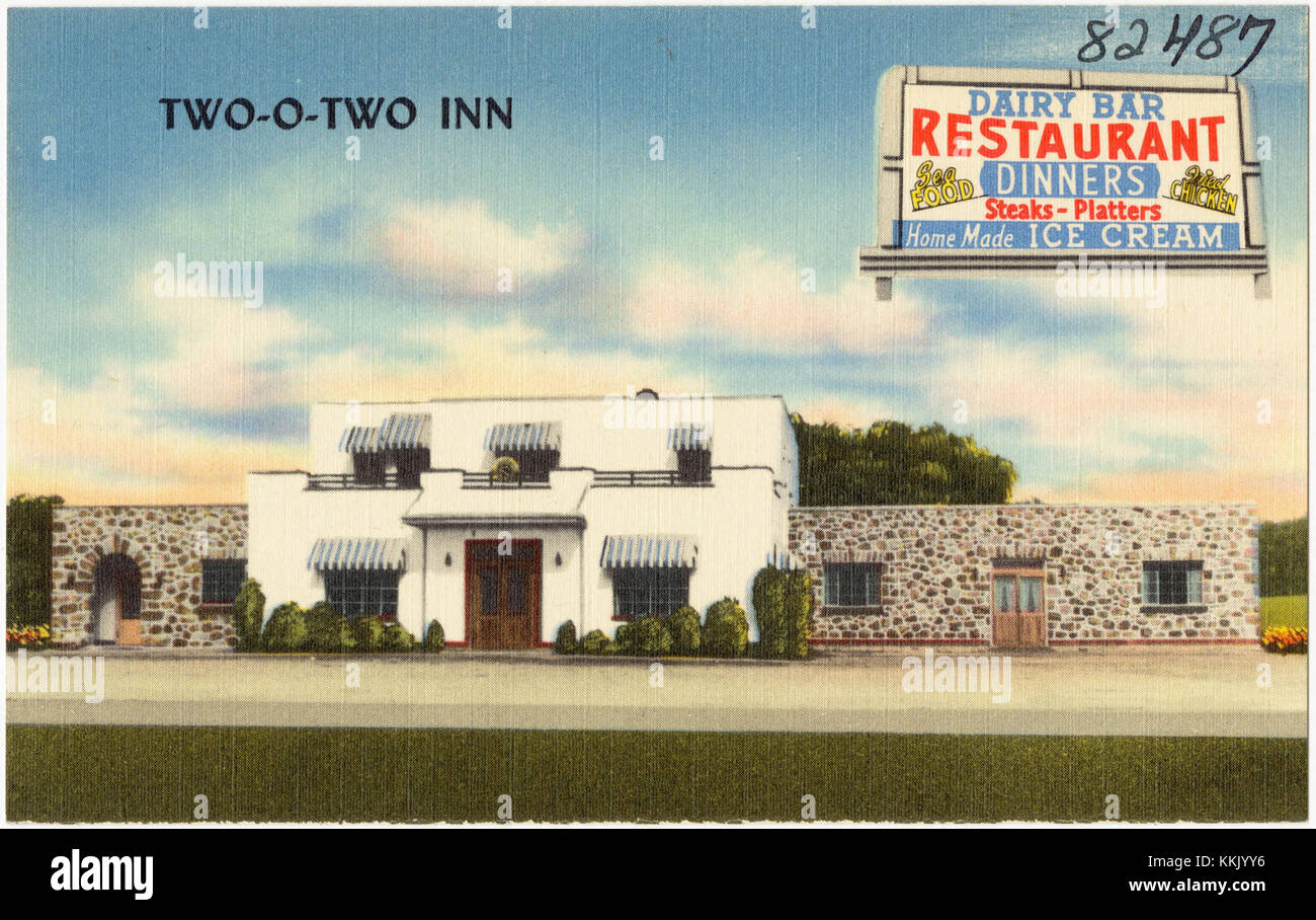 The Two-O-Two Inn is a well-known establishment, providing accommodation and dining services. It offers a cozy atmosphere with quality service, often favored by travelers seeking comfort and convenience. The inn’s history and reputation make it a notable stop in the region. Stock Photo