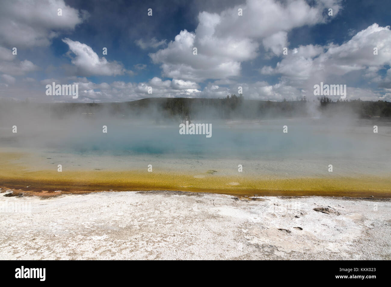 Sunset Lake Thermal Feature in Black Sand Geyser Basin, Yellowstone ...