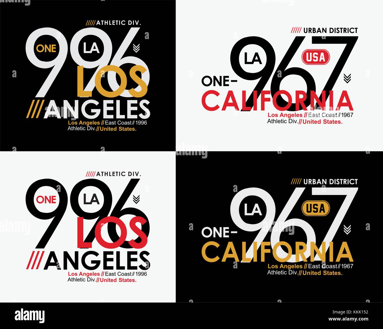 Set los angeles design for print on t shirts, labels, posters, and itc ...