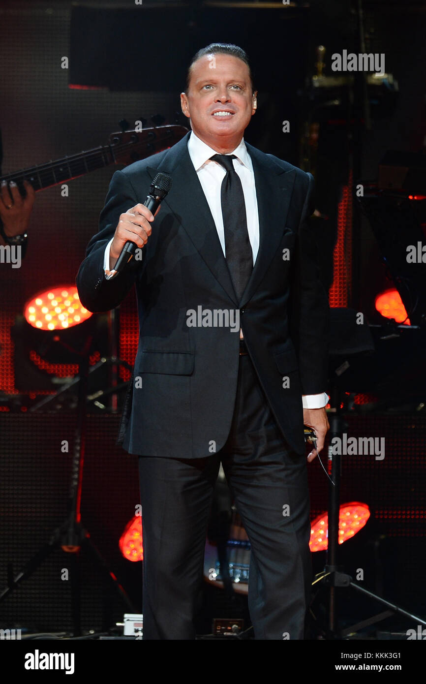 MIAMI, FL DECEMBER 10 Singer Luis Miguel performs during a concert