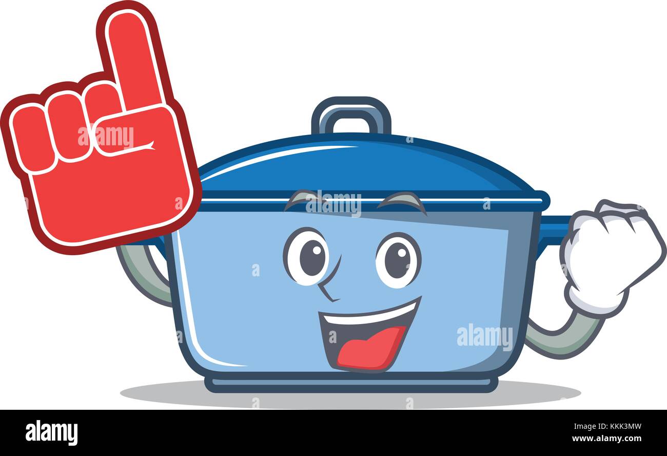 Foam finger kitchen character cartoon style Stock Vector Image & Art