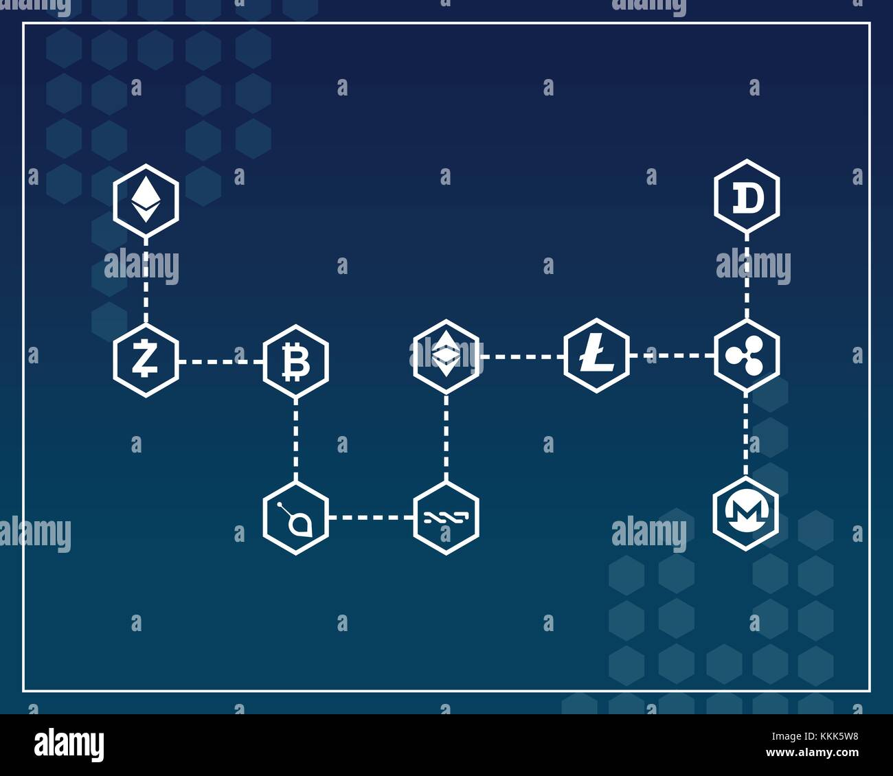 Block chain design style collection Stock Vector Image & Art - Alamy