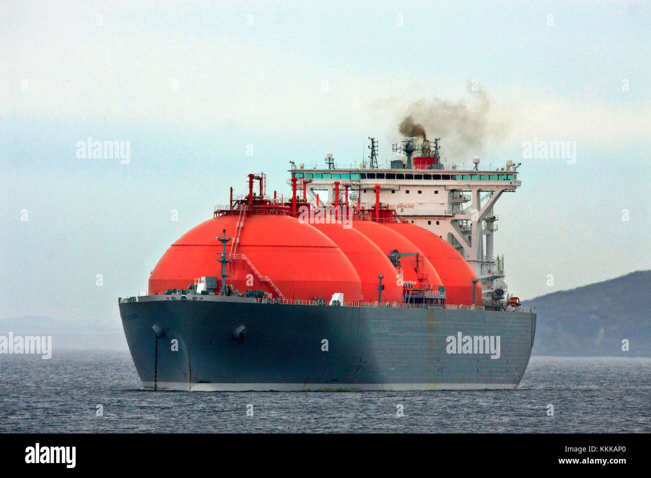 LPG or LNG,gas carrier ship approaching port,bunkering,charging discharging cargo,merchant ship,maritime,marine,maritime photos,pradeep subramanian Stock Photo