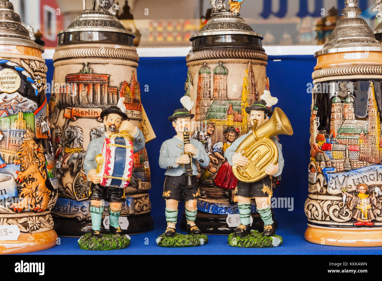 Germany, Bavaria, Munich, Marienplatz, Souvenir Shop Display of