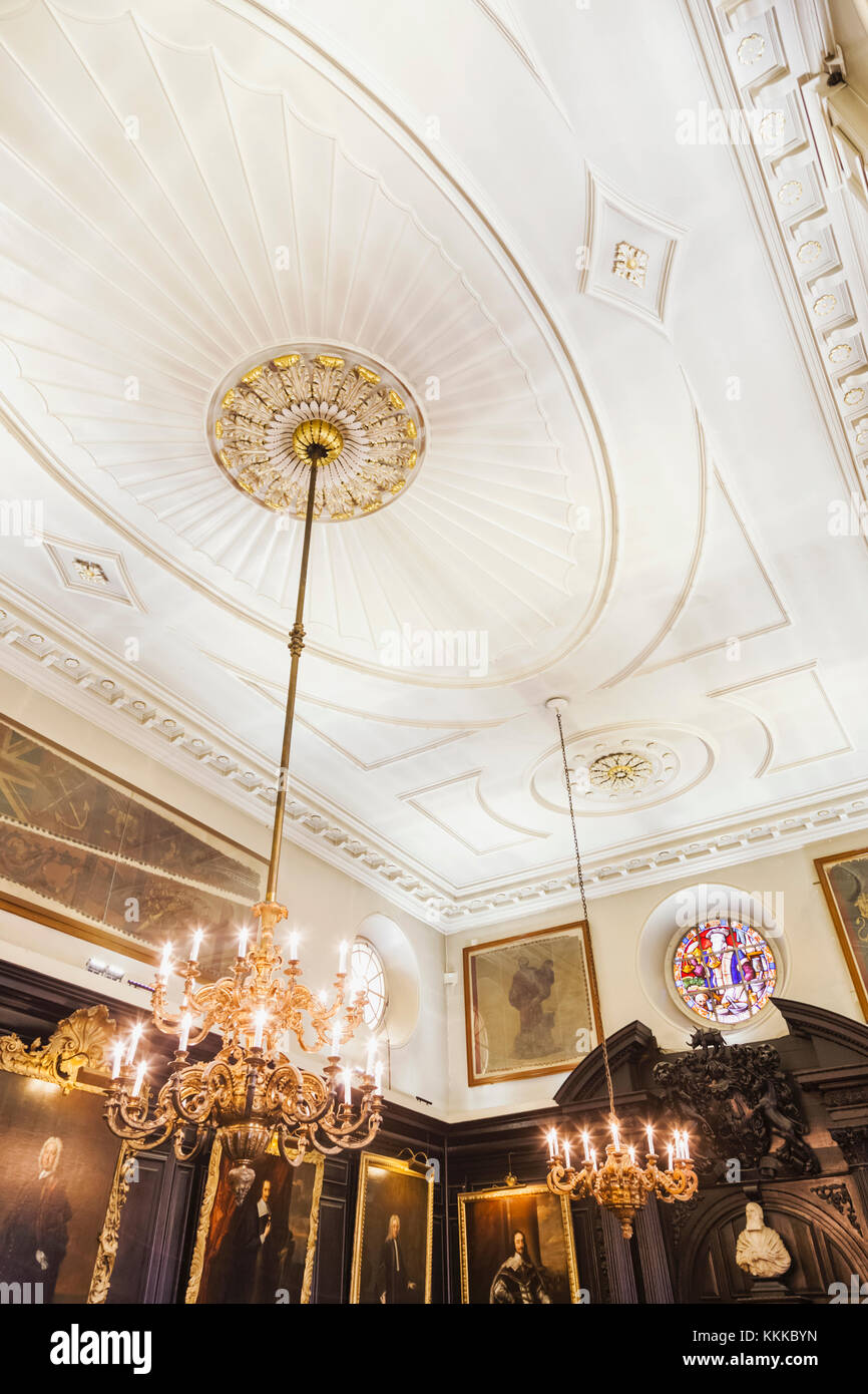 England, London, The City, Black Friars Lane, Apothecaries' Hall, The Great Hall Stock Photo