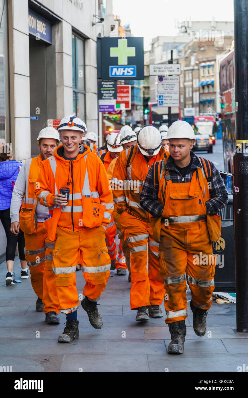 England, London, Construction Workers Stock Photo Alamy