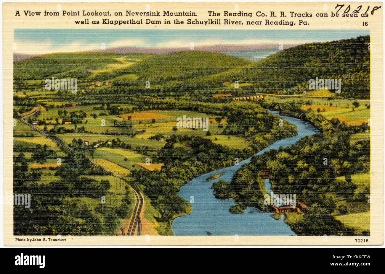 A View From Point Lookout On Neversink Mountain The Reading Co R R 