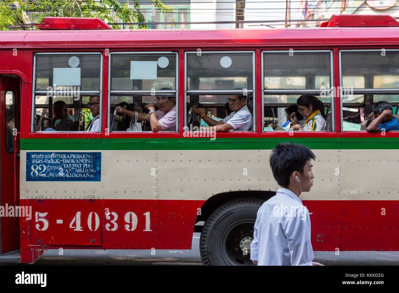 Bangkok, Thailand. Local Bus Transport Stock Photo Alamy