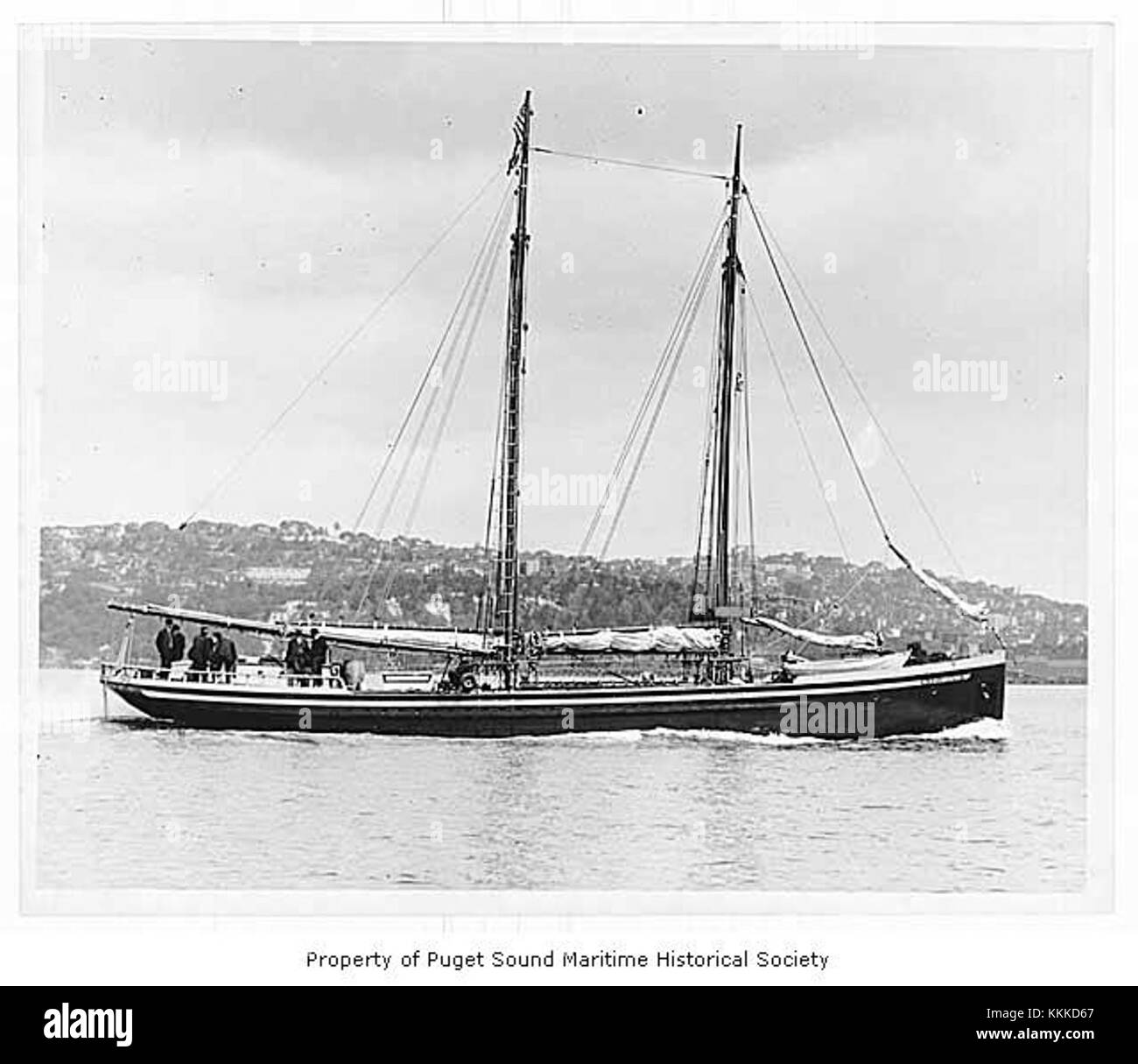 Union Jack a halibut schooner at sea nd Stock Photo Alamy