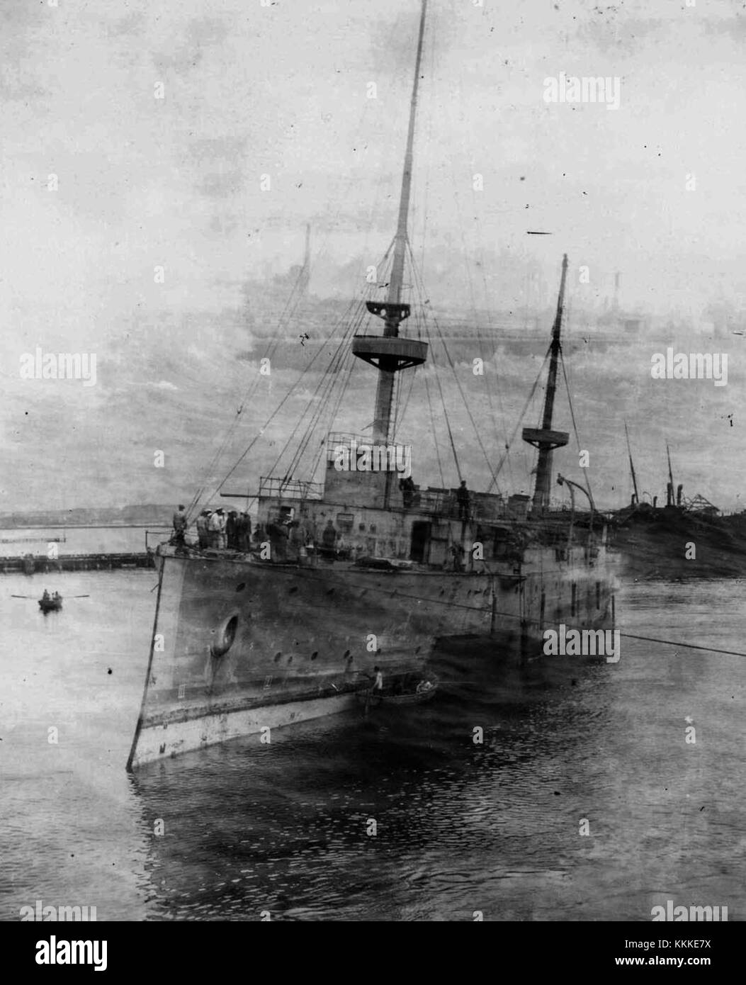The Mecidiye-Prut Cruiser, a historical ship used by the Ottoman Empire, is known for its role in naval operations and military history. Stock Photo