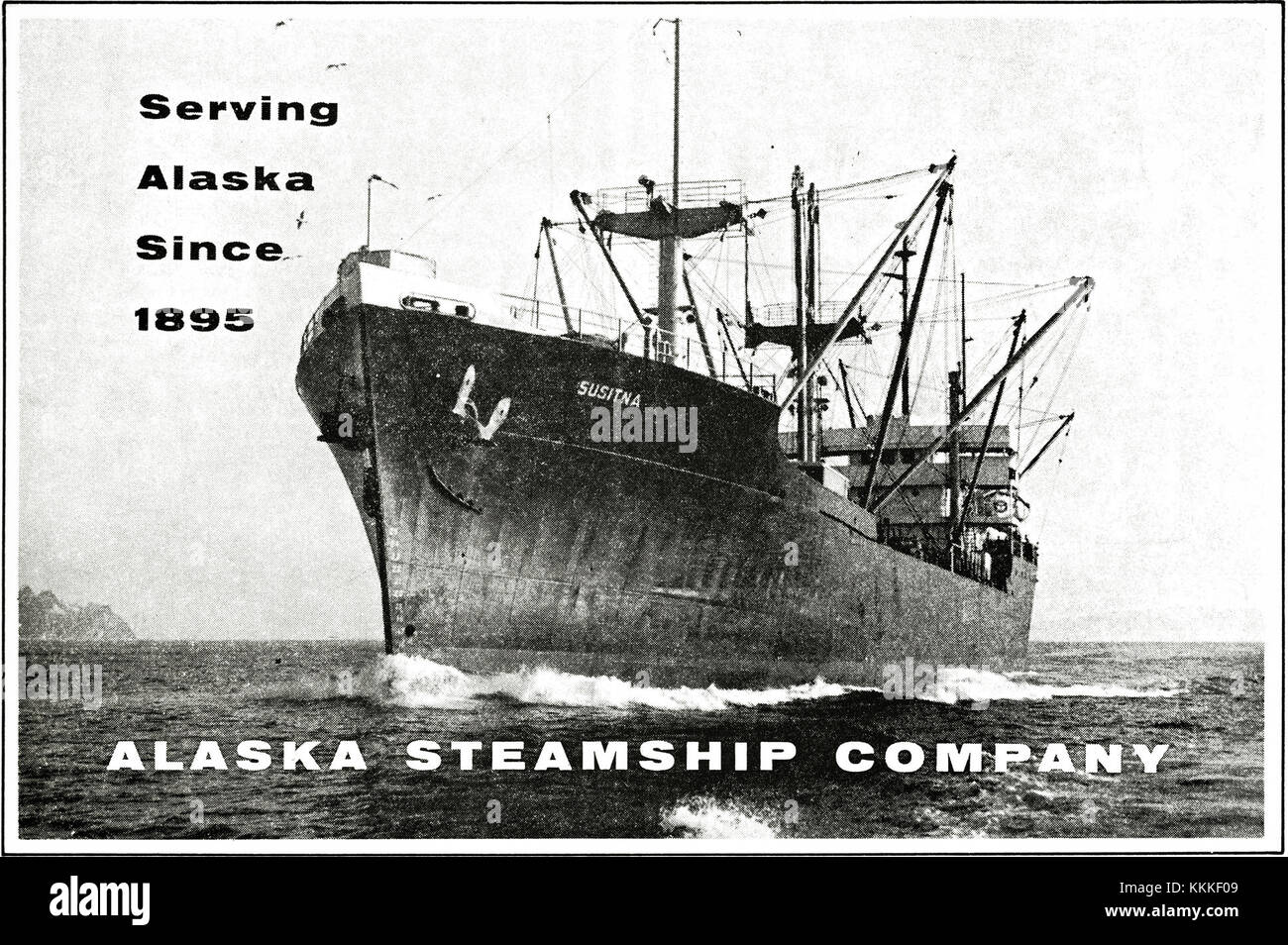 Alaska Steamship Company ad 1958 Stock Photo Alamy
