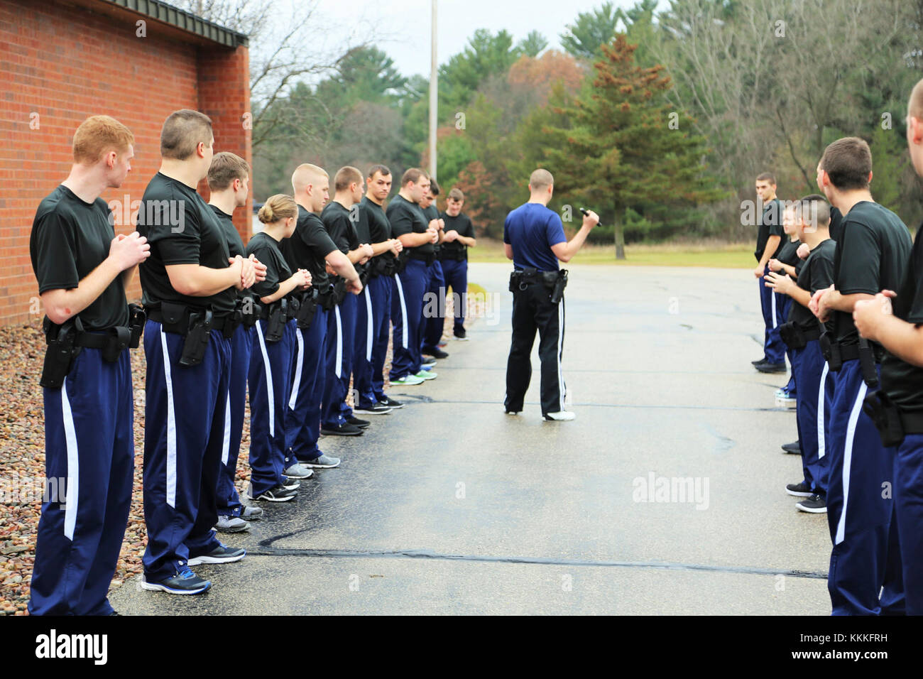 Cadets with the Wisconsin State Patrol Academy practice defense and ...