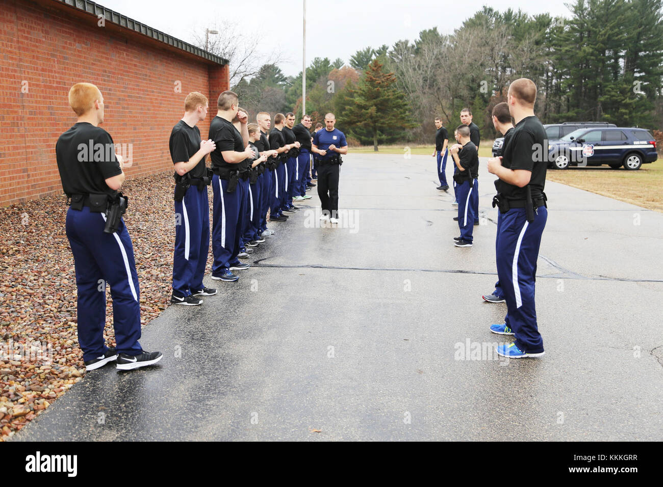 Cadets with the Wisconsin State Patrol Academy practice defense and ...