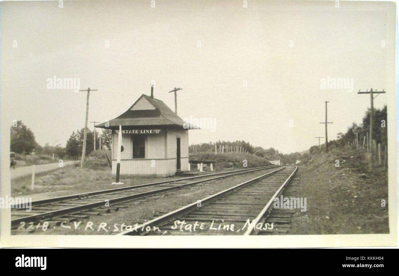A vintage postcard depicting the State Line Station, showcasing its ...