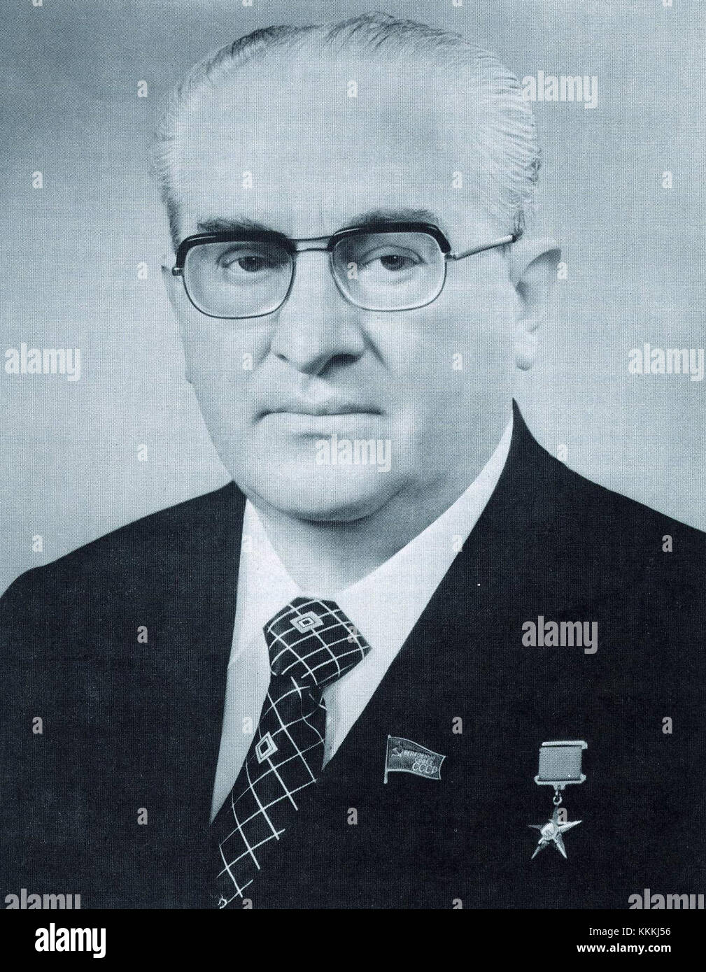 Yuri Andropov - Soviet Life, August 1983 Stock Photo