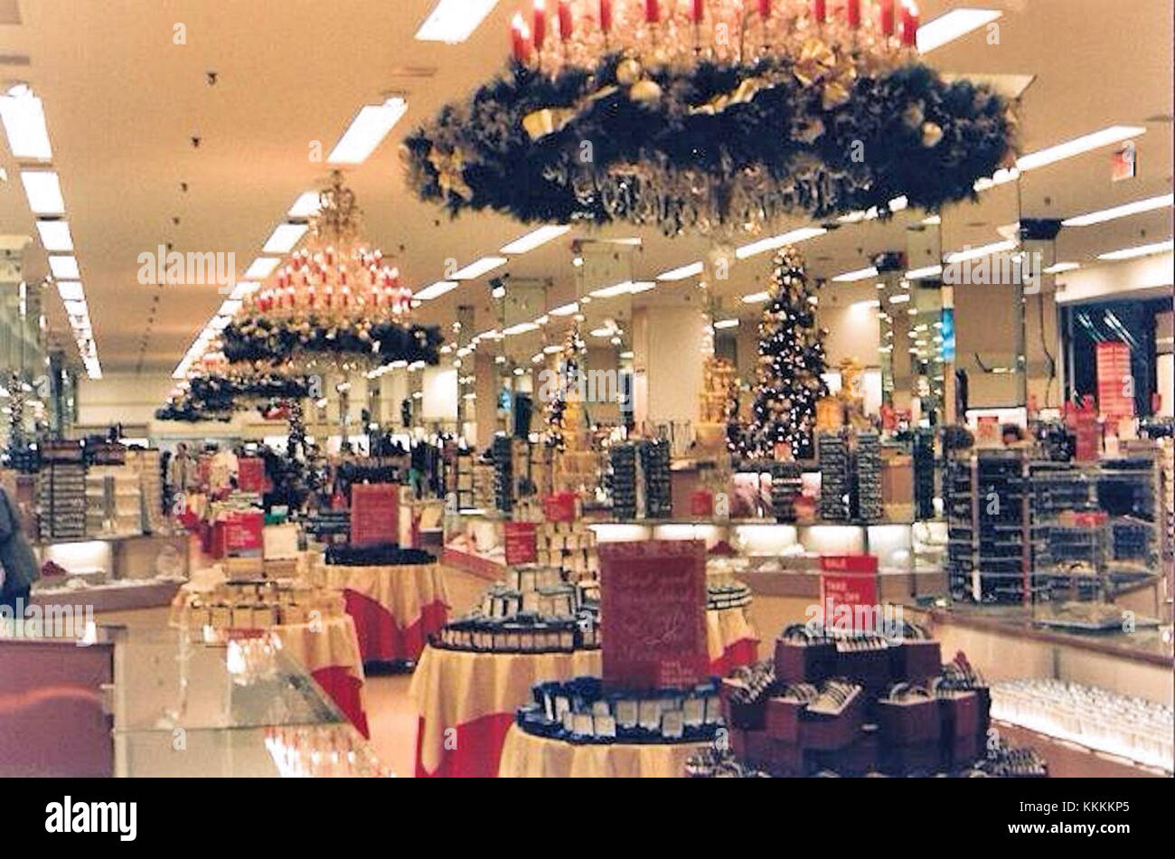 1967 Hess Brothers Main Floor Christmas Decor Allentown PA Stock