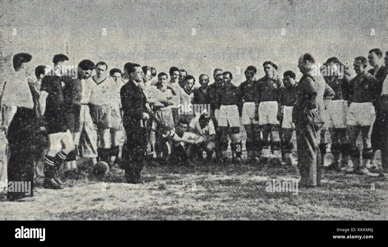 Mecz Beograd - KSZS Che%%C5%%82mek, 1936 Stock Photo