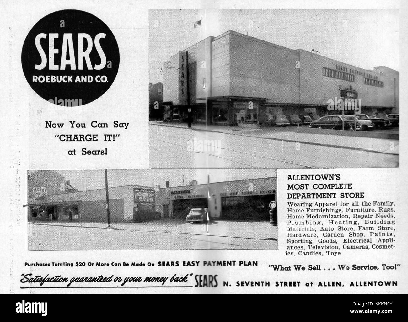 1948 - Opening Of Sears Department Store - Allentown PA Stock Photo