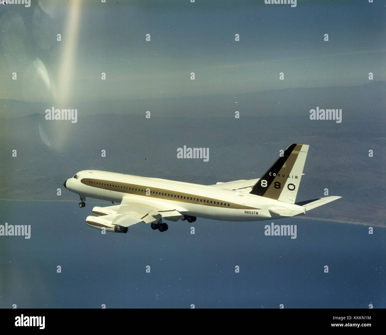 Air-to-air with a Convair 880 Stock Photo
