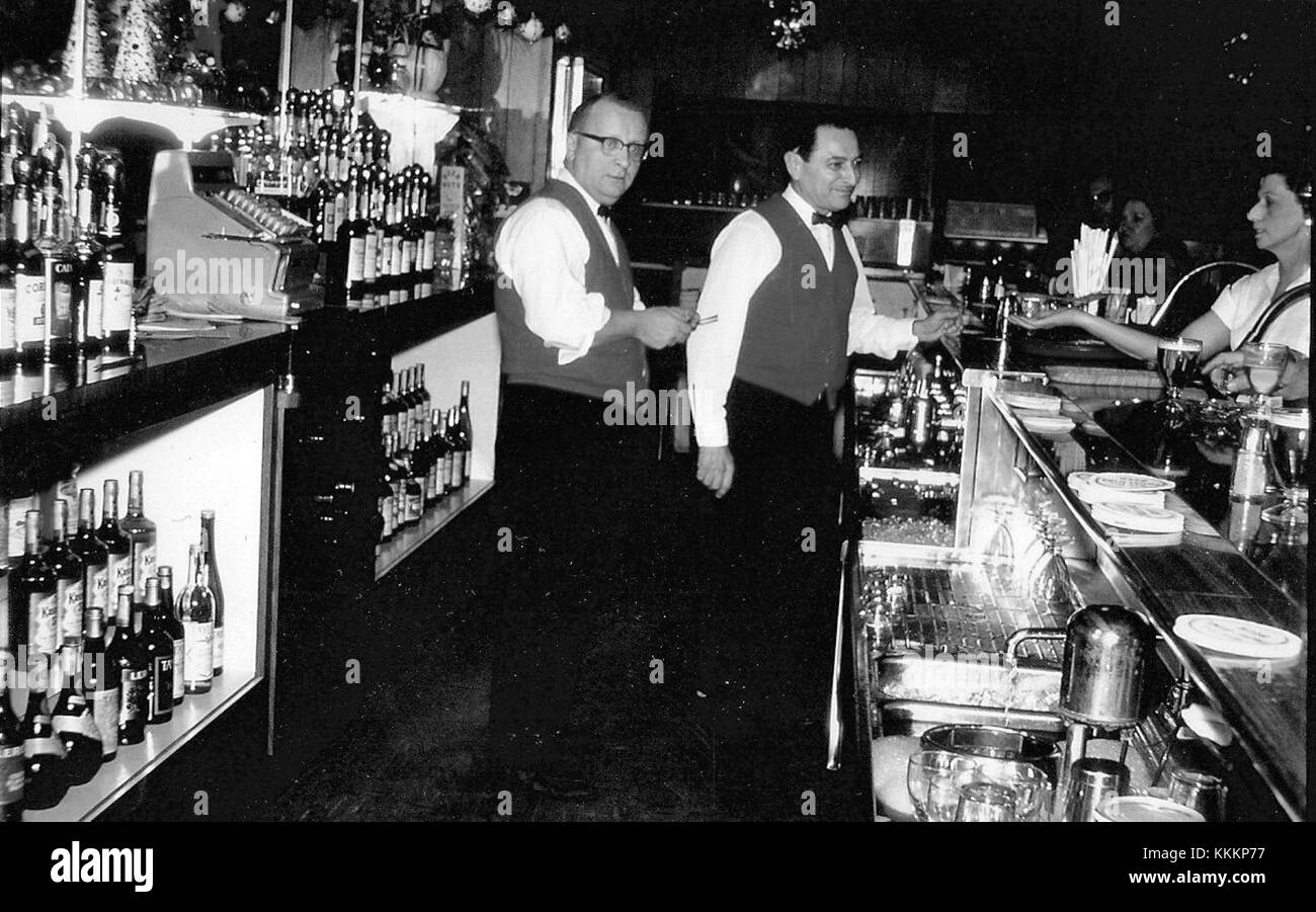 1961 Brass Rail Restaurant Lehigh Street Bar Allentown PA Stock