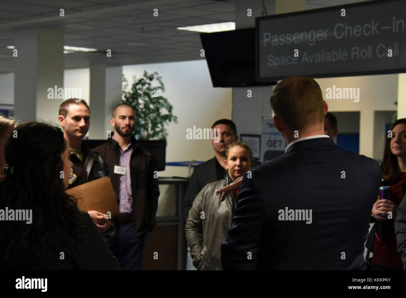 U.S. Staff delegation (STAFFDEL) members speak to each other during