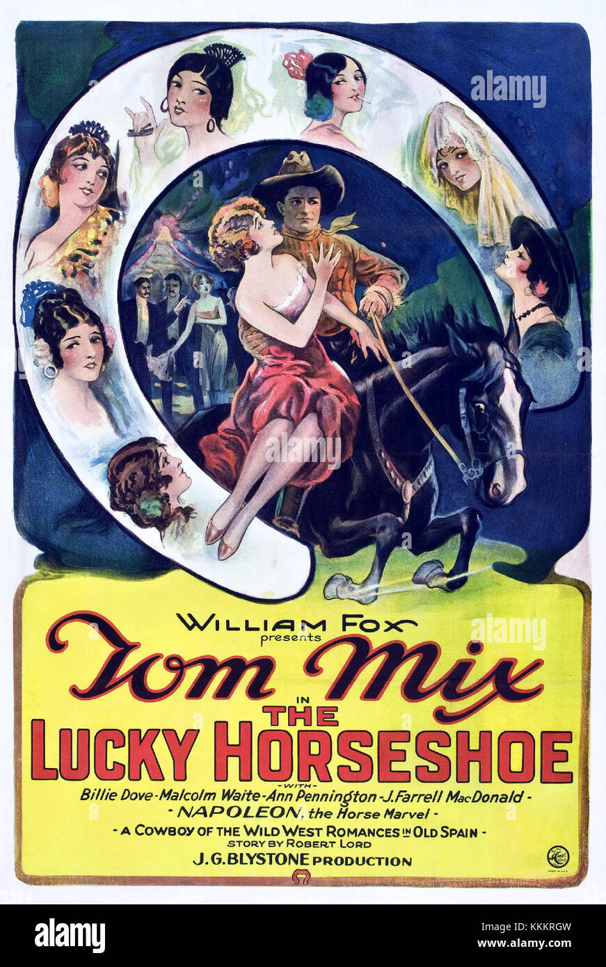The Lucky Horseshoe 1925 Poster Stock Photo Alamy