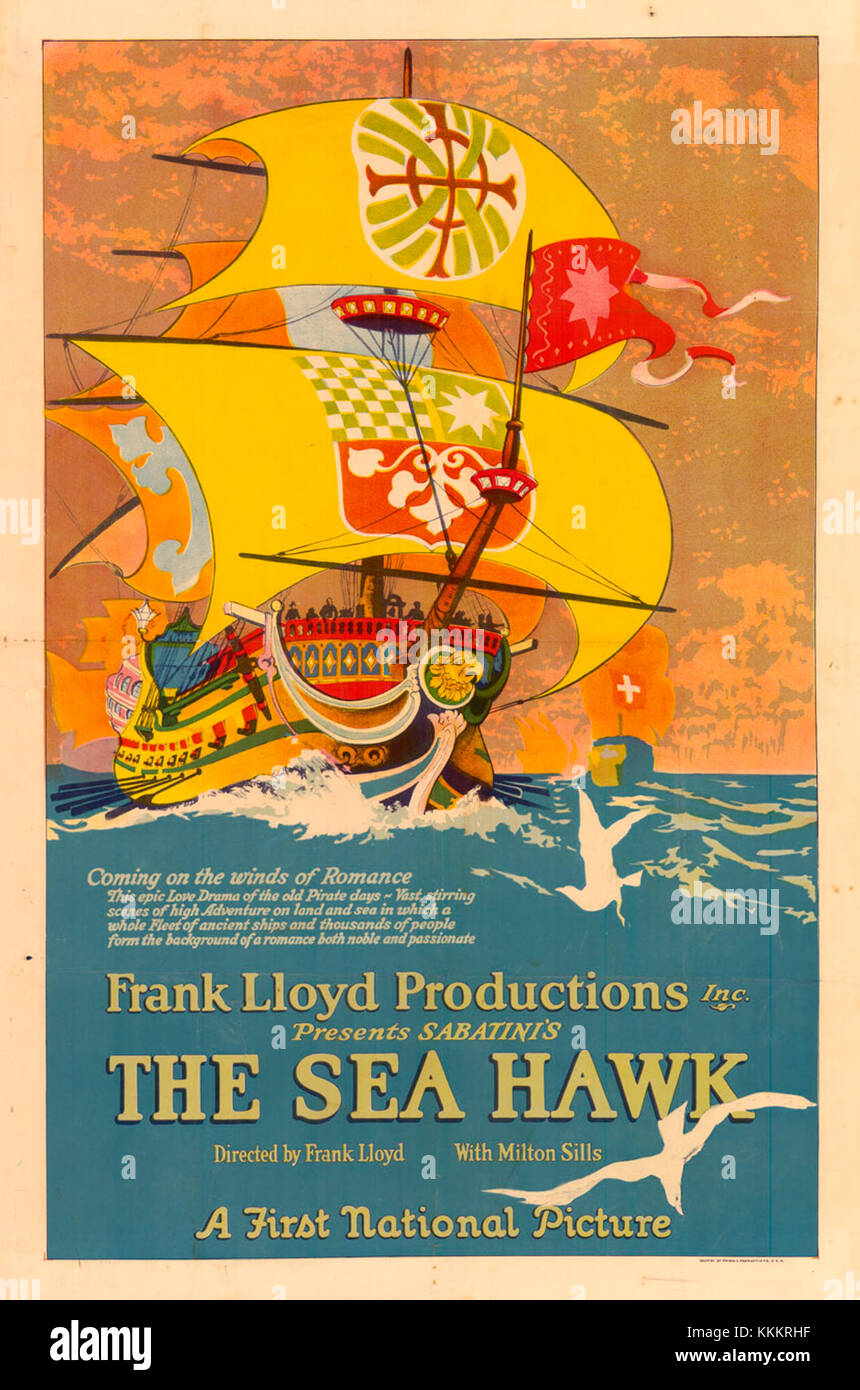 The Sea Hawk - 1924 theatrical poster Stock Photo