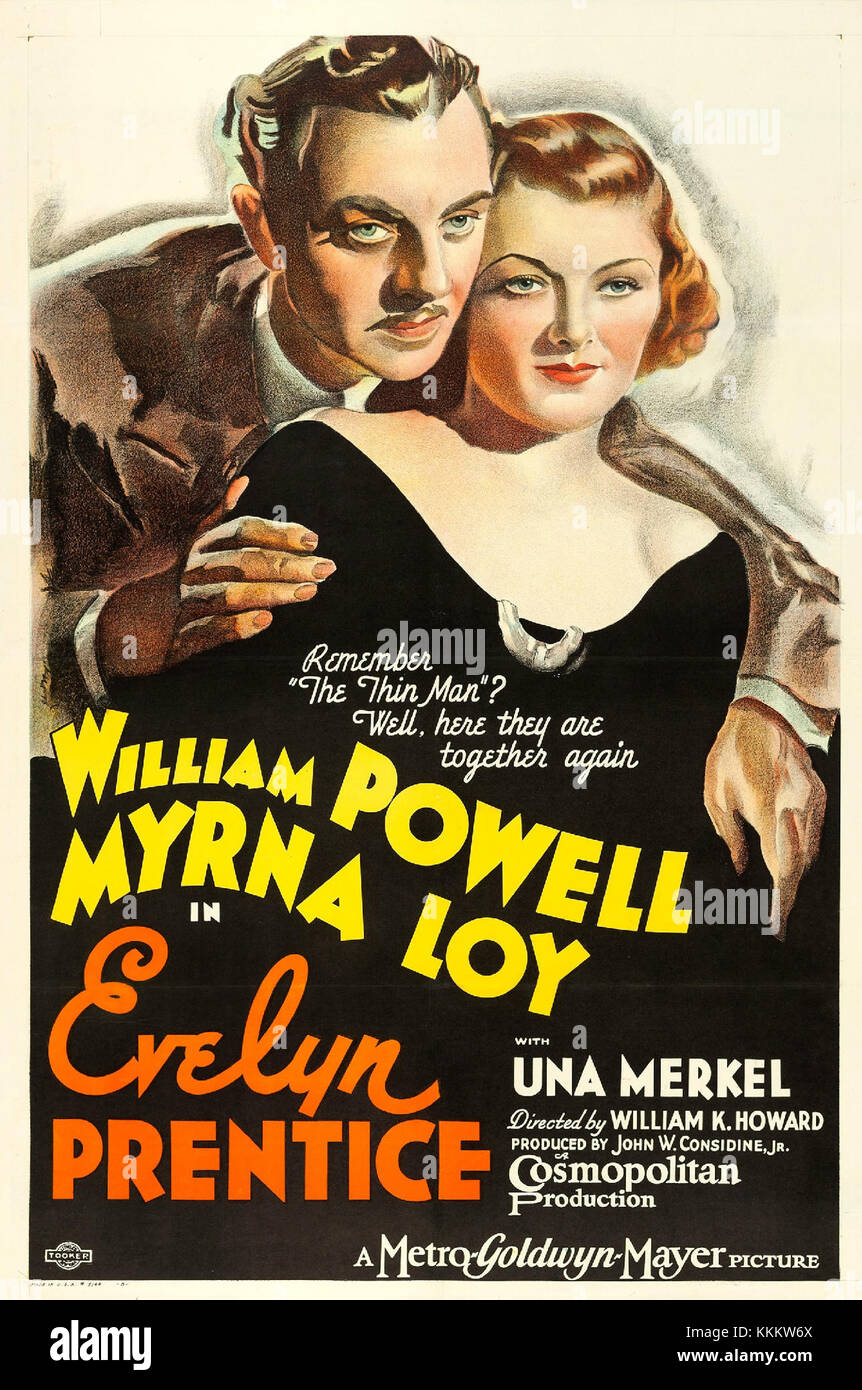 The 'Evelyn Prentice' poster promotes the 1934 film of the same name ...