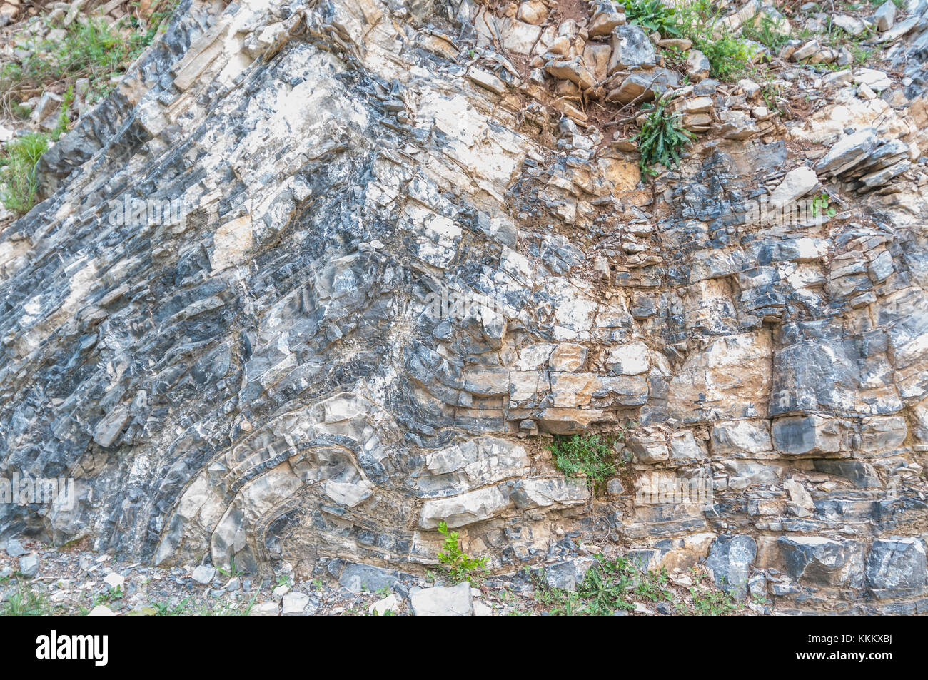 rock formation, Gombren, Ripolles, Catalonia Stock Photo