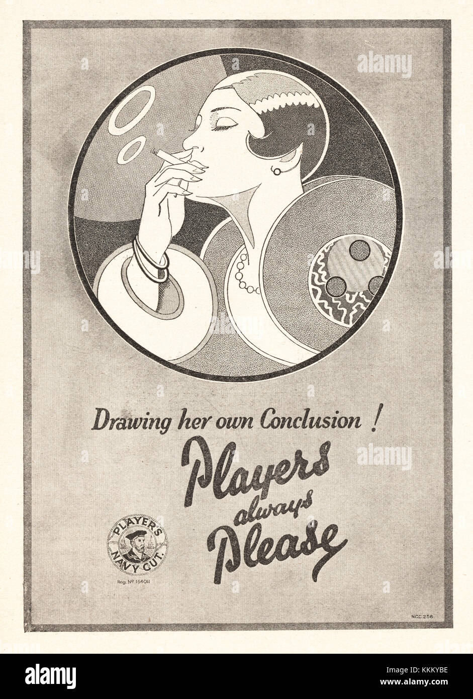 1927 UK Magazine Player's Cigarette Advert Stock Photo