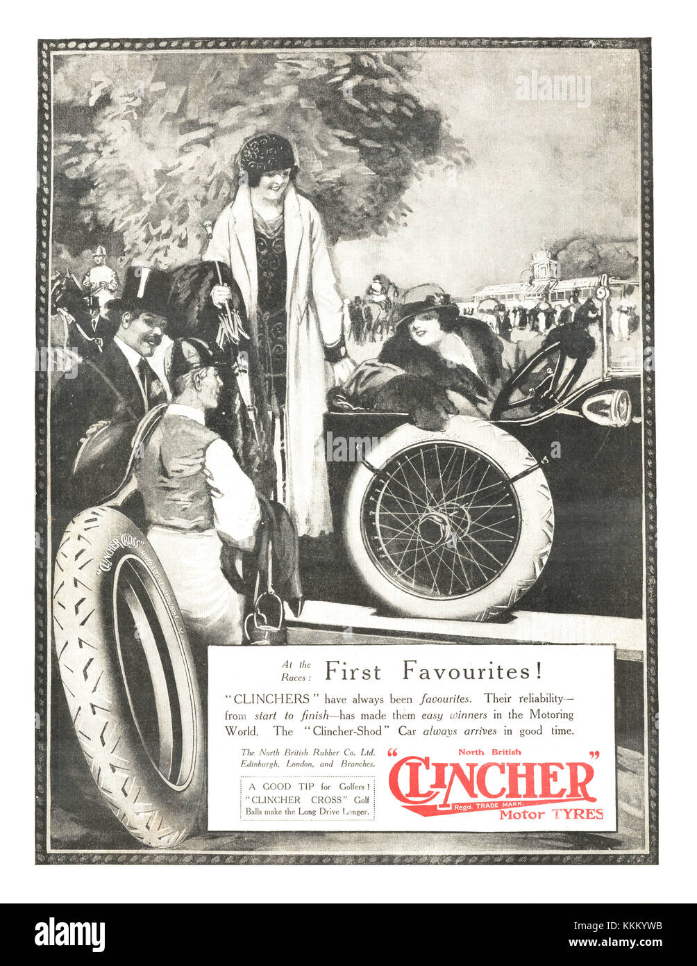 1919 UK Magazine Clincher Tyres Advert Stock Photo - Alamy