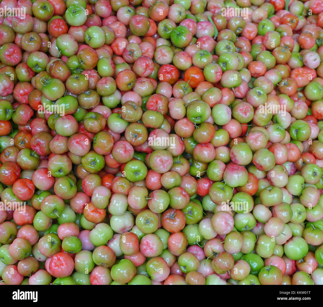 Barbados cherry at the local market in Mekong Delta, Vietnam Stock
