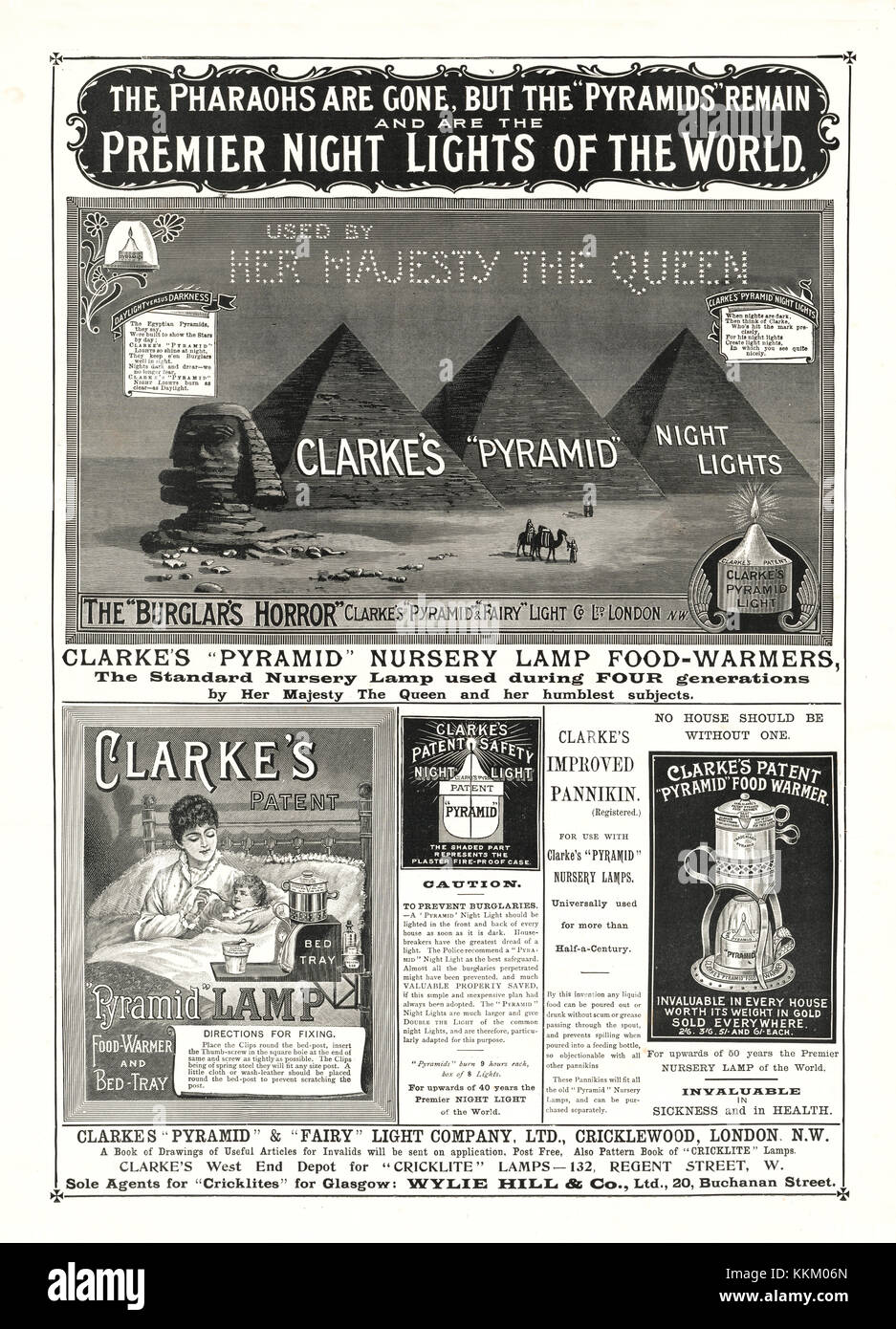 London UK advertising for Clarke’s Cricklite Fairy Lights late 1800s London UK advertising for Clarke’s Cricklite Fairy Lights late 1800s