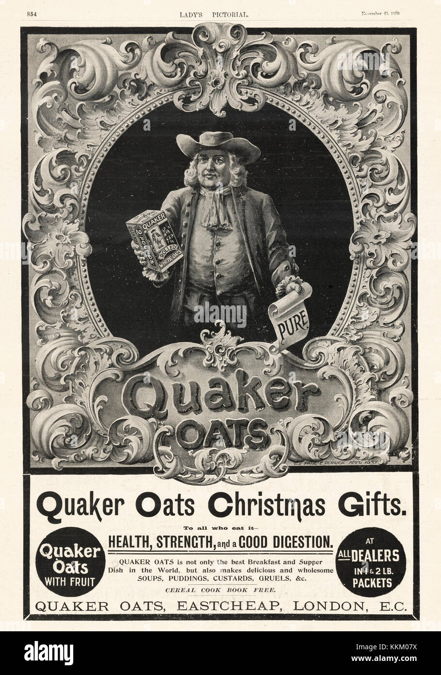 1899 UK Magazine Quaker Oats Advert Stock Photo - Alamy