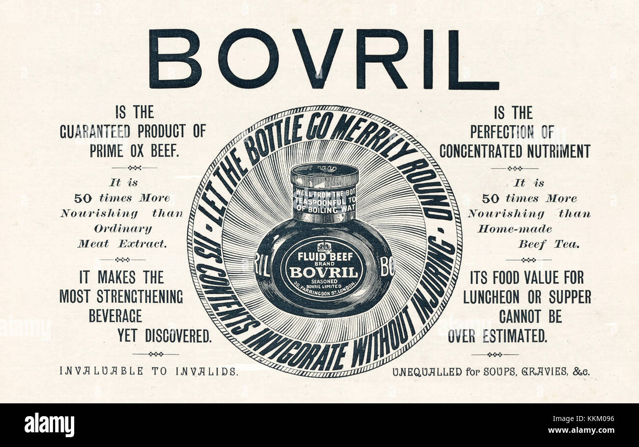 1894 UK Magazine Bovril Advert Stock Photo
