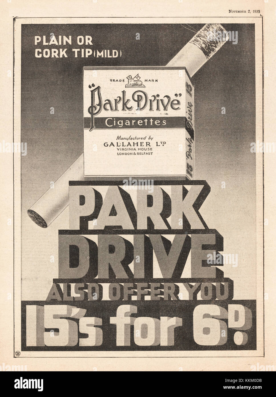 Park drive cigarette hi-res stock photography and images