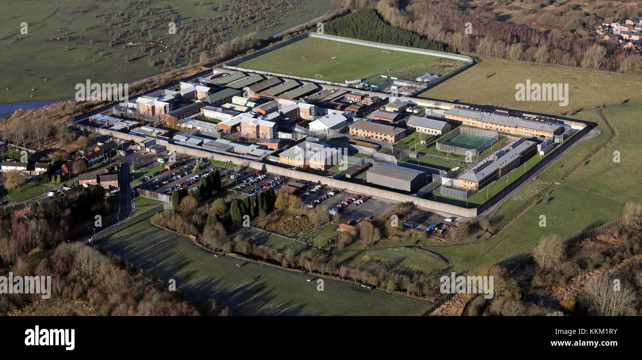 aerial view of HMP Hindley prison Stock Photo