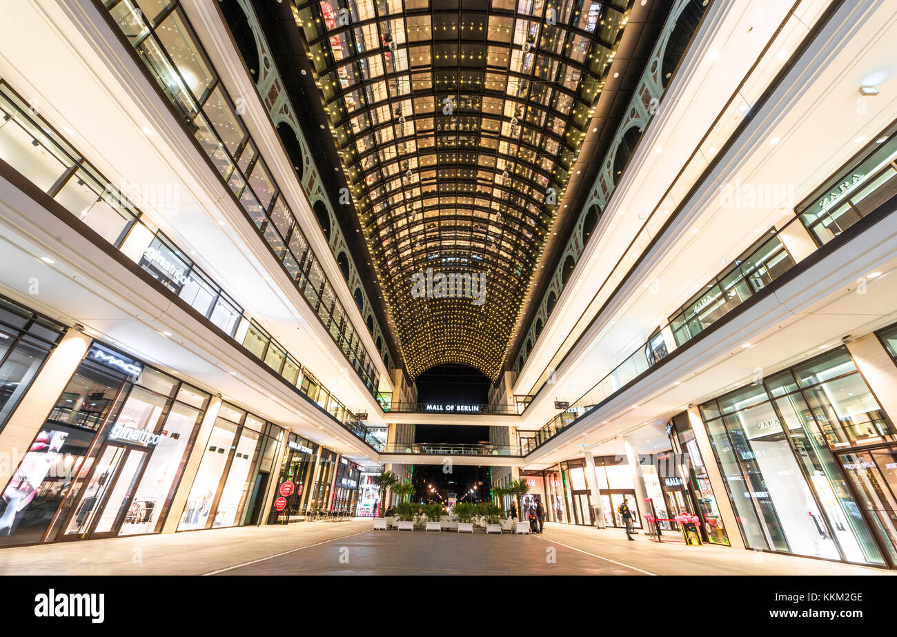 Impressive Berlin Mall. Enjoy your shopping Stock Photo