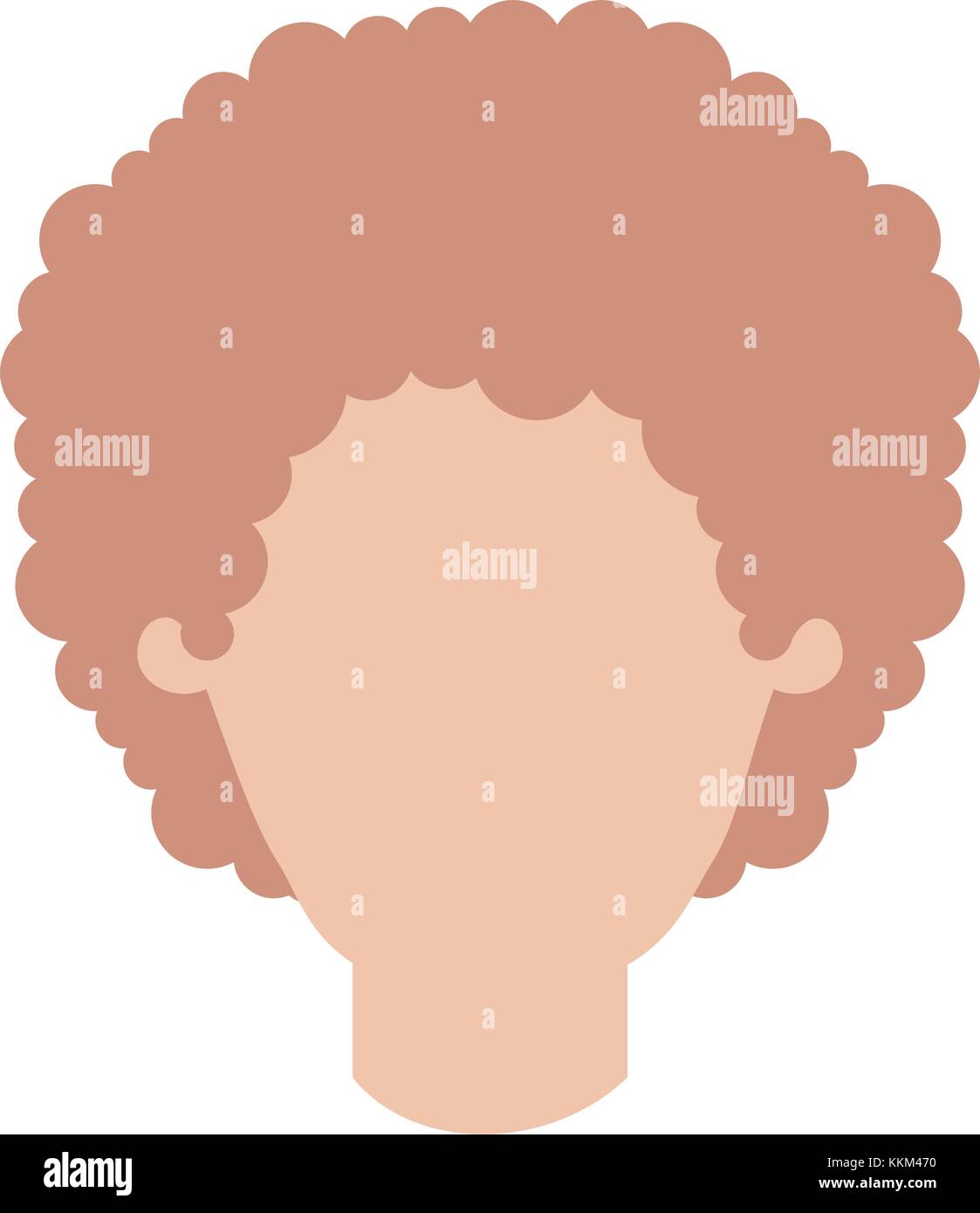 faceless man with curly hair in colorful silhouette Stock Vector Image & Art  - Alamy