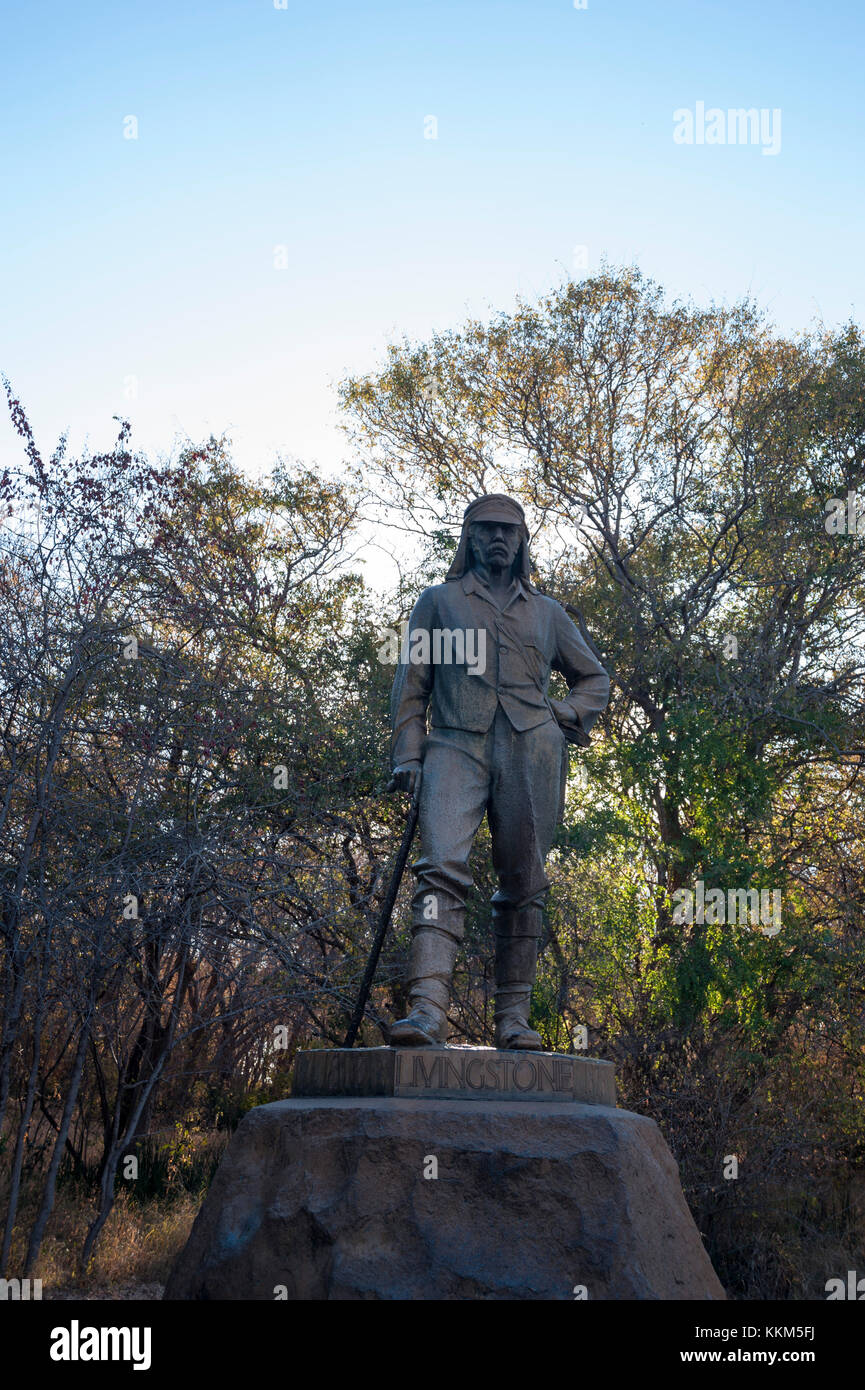 David Livingstone statue, Victoria Falls, Zimbabwe Stock Photo Alamy