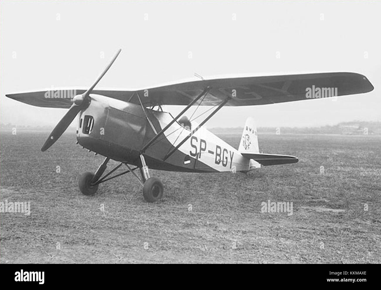 Polish Rwd Designed as reconnaissance aircraft Black and White Stock Photos ...