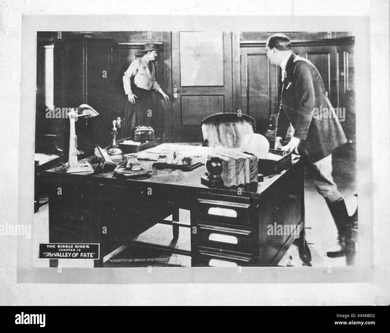 The 'Riddle Rider' lobby card features a classic scene from the 1920s ...