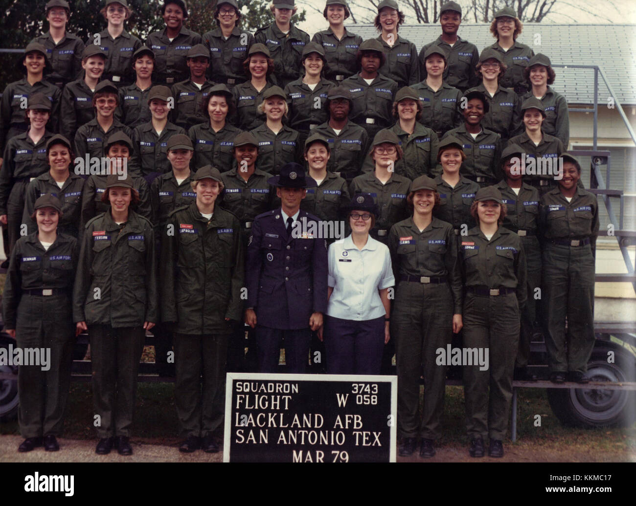 USAF Squadron 3743, Flight W058, Lackland AFB, Texas, March 1979 Stock Photo