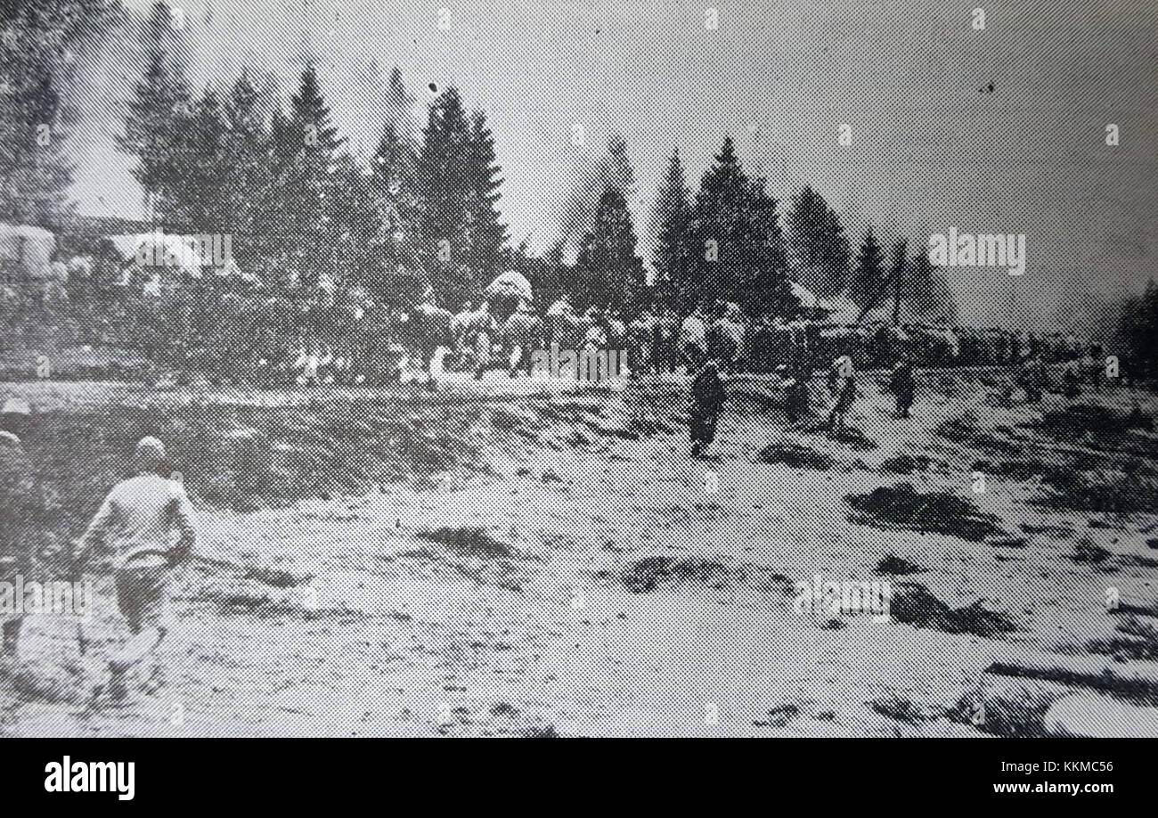 The image or artifact from 1916 shows Austro-Hungarian prisoners of war ...