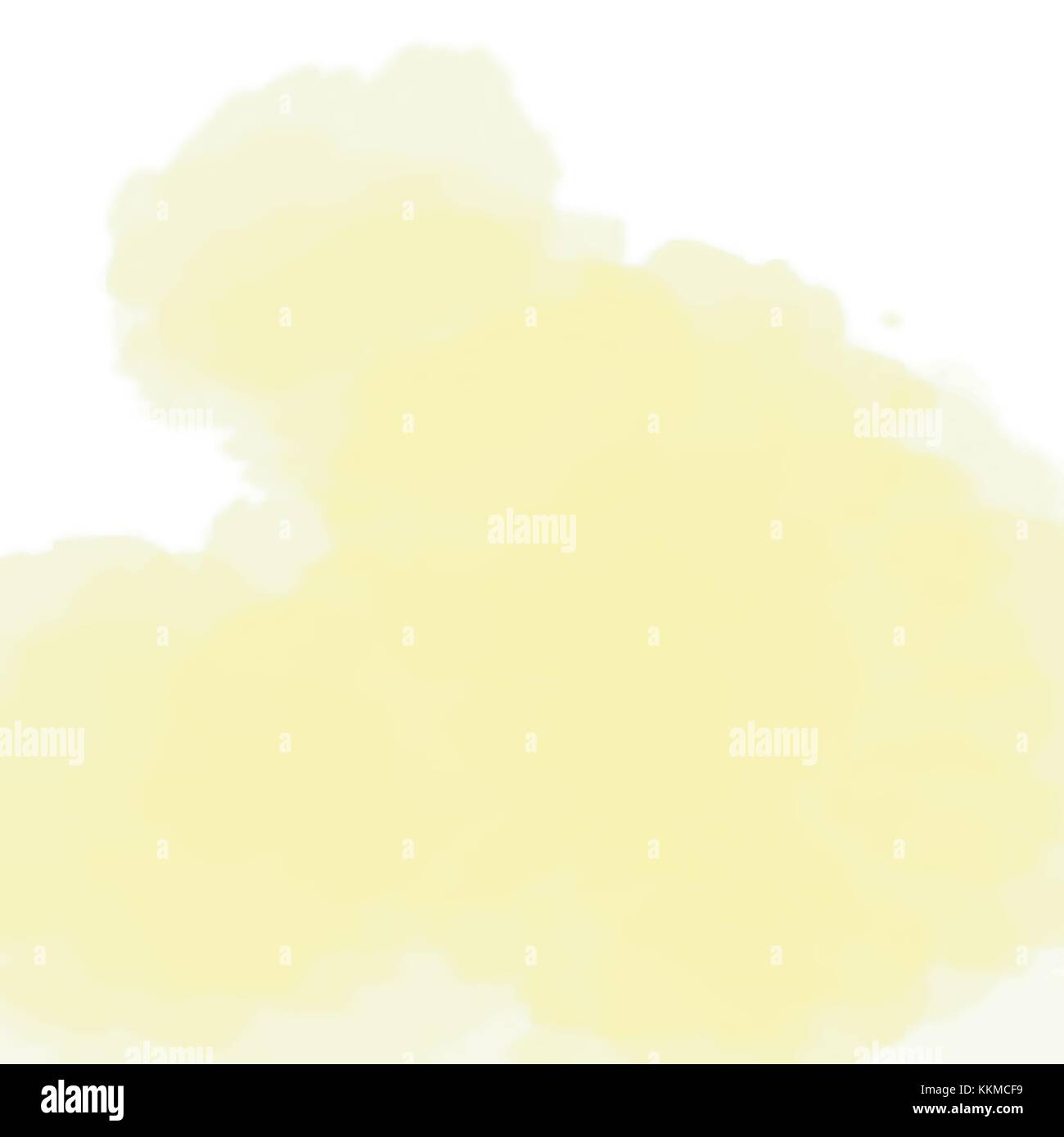pale yellow abstract watercolor cloud pattern on white background