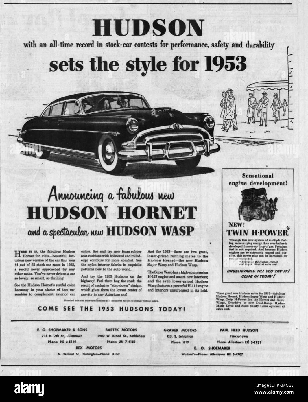 1952 E O Shoemaker & Sons 12 Dec MC Allentown PA Stock Photo Alamy