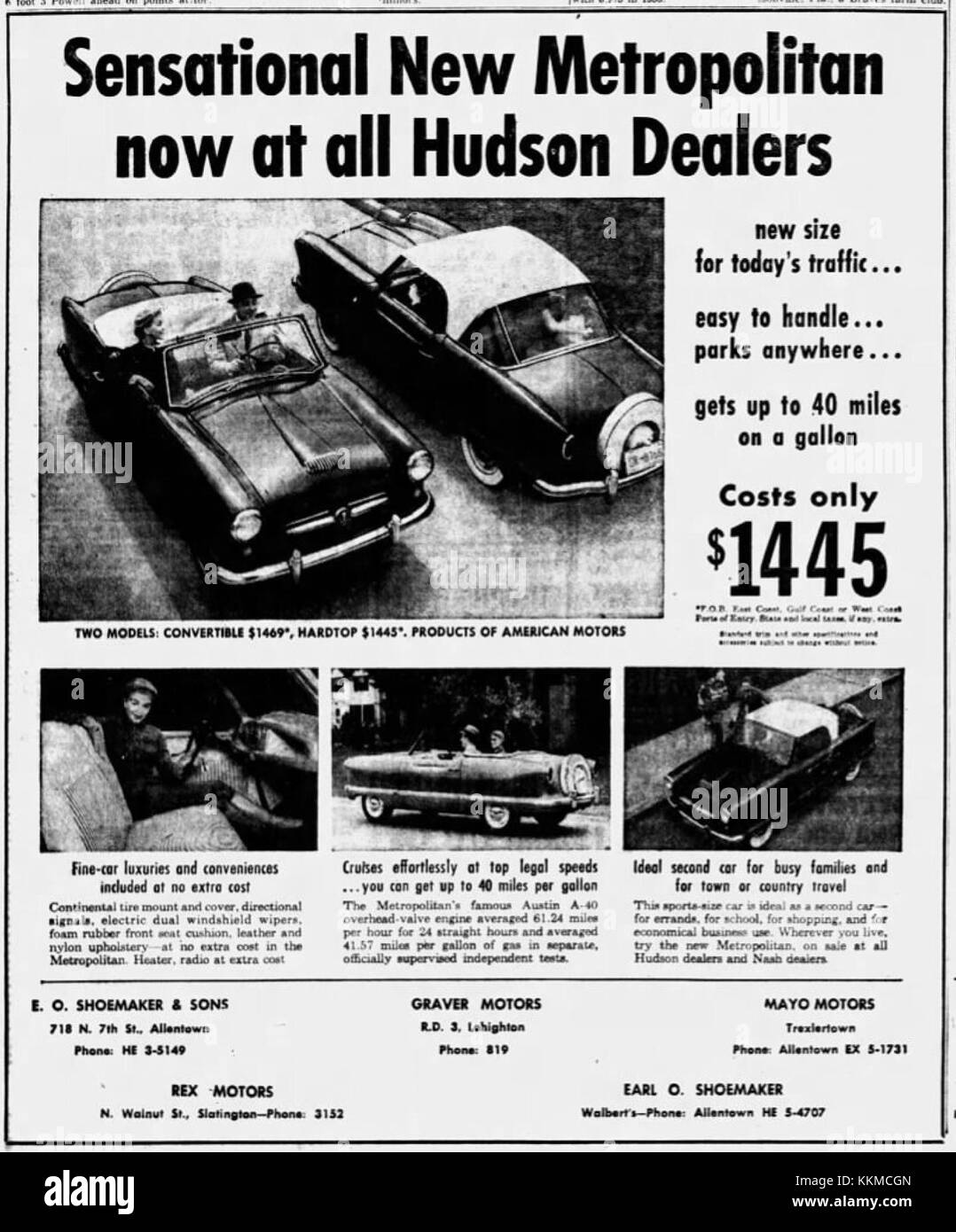 1954 E O Shoemaker & Sons 8 Oct MC Allentown PA Stock Photo Alamy